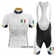 2020 Maillot Ciclismo Italie Blanc Manches Courtes et Cuissard (3)